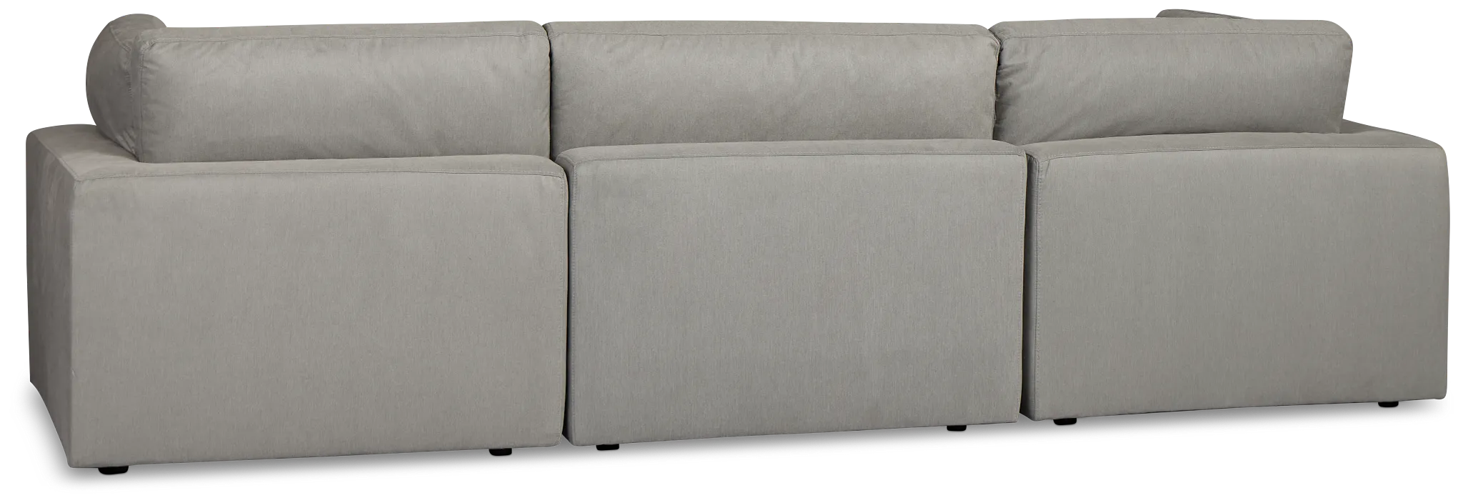 Grant Light Gray Fabric 3-piece Modular Sofa