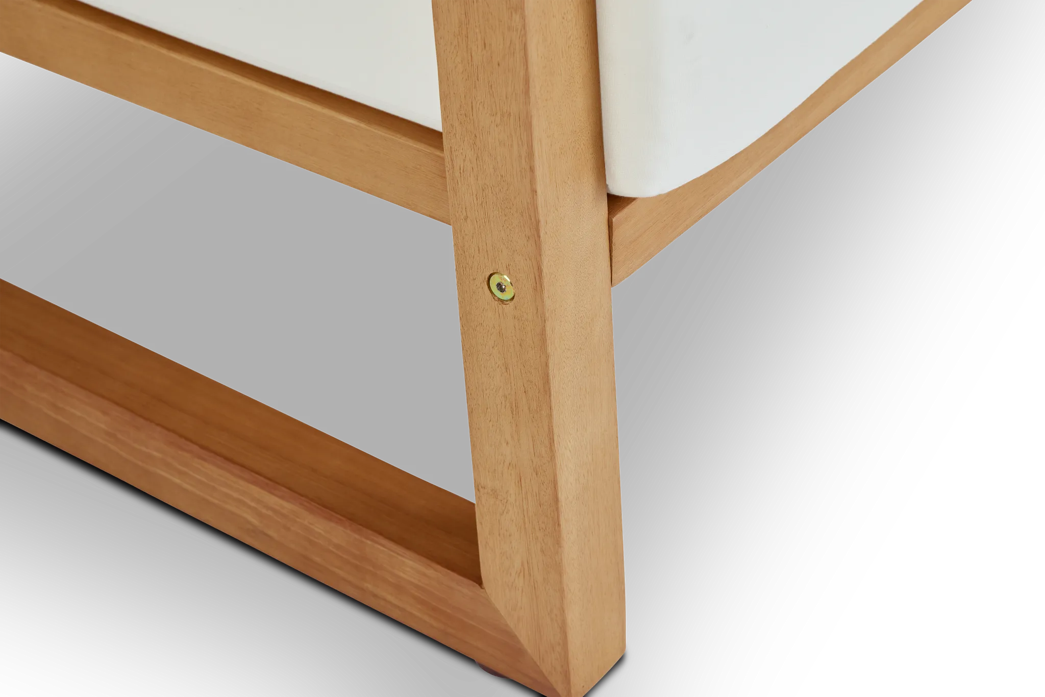 Tobago Light Tone Loveseat With White Cushions