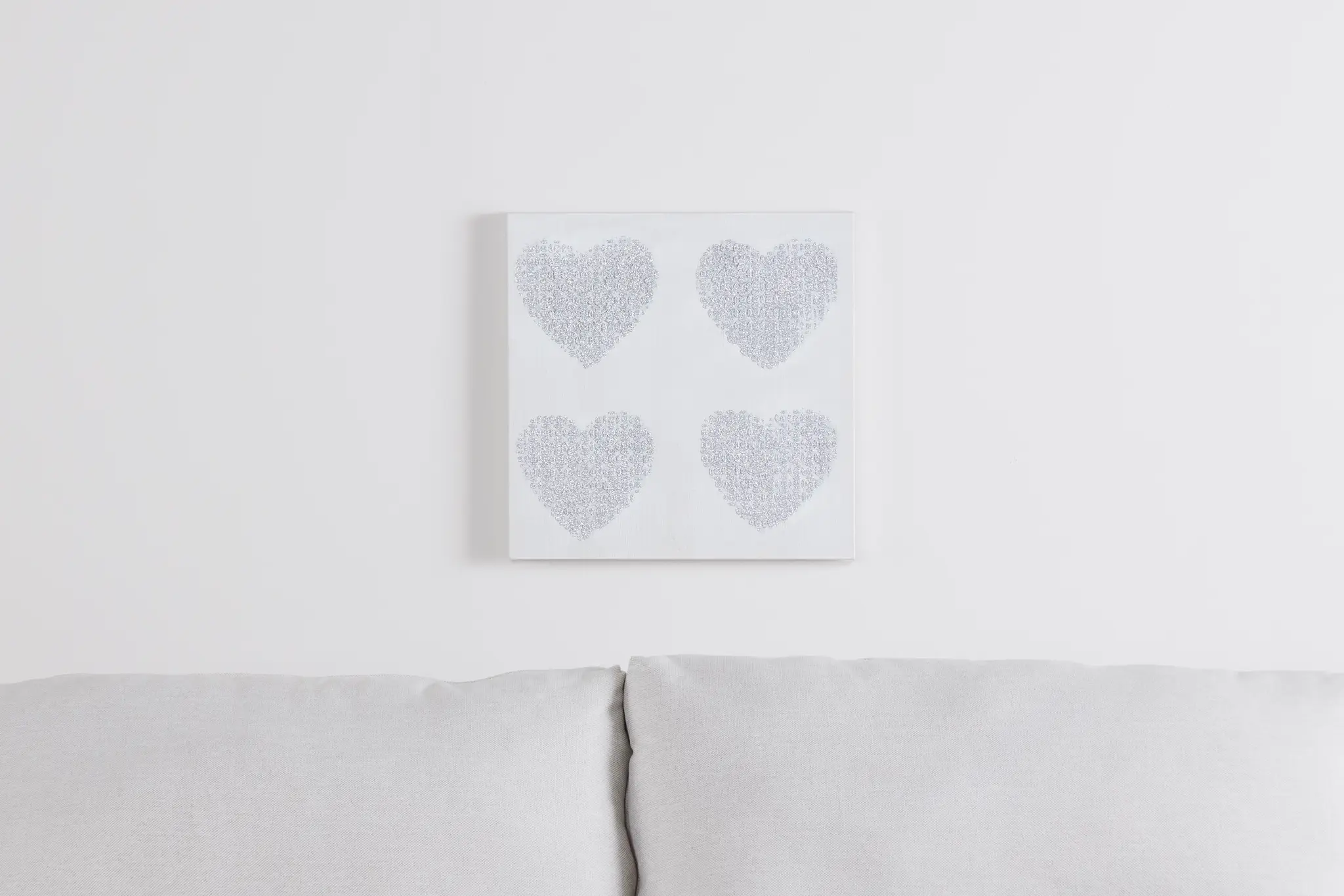Heart Silver Canvas Wall Art Heart Silver Canvas Wall Art