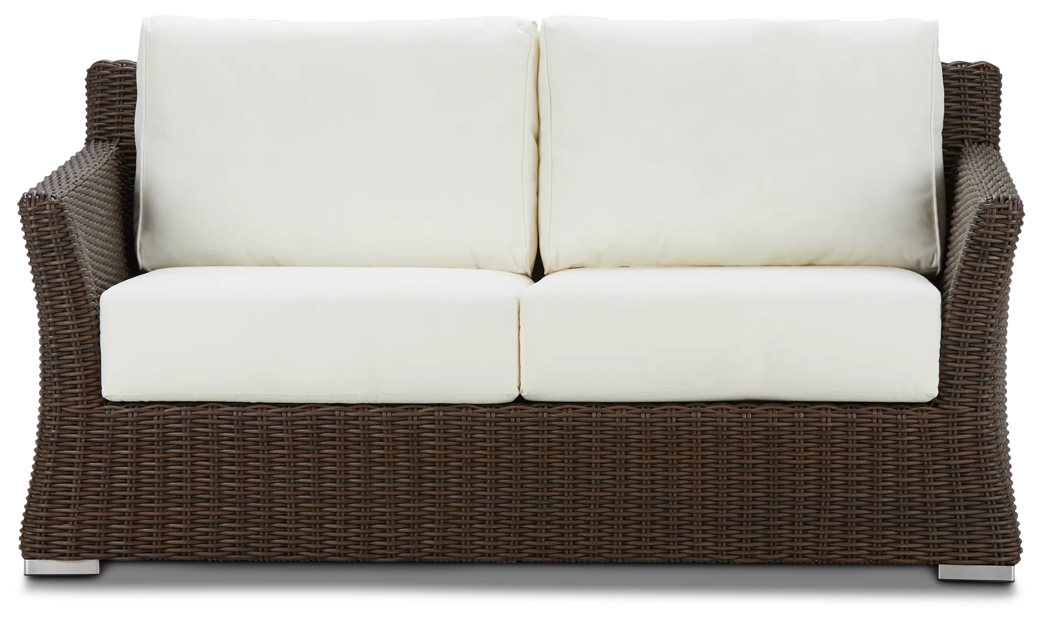 Southport White Woven Loveseat Southport White Woven Loveseat