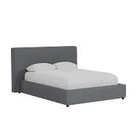 Grayton Delray Dark Gray 44" Upholstered Platform Bed