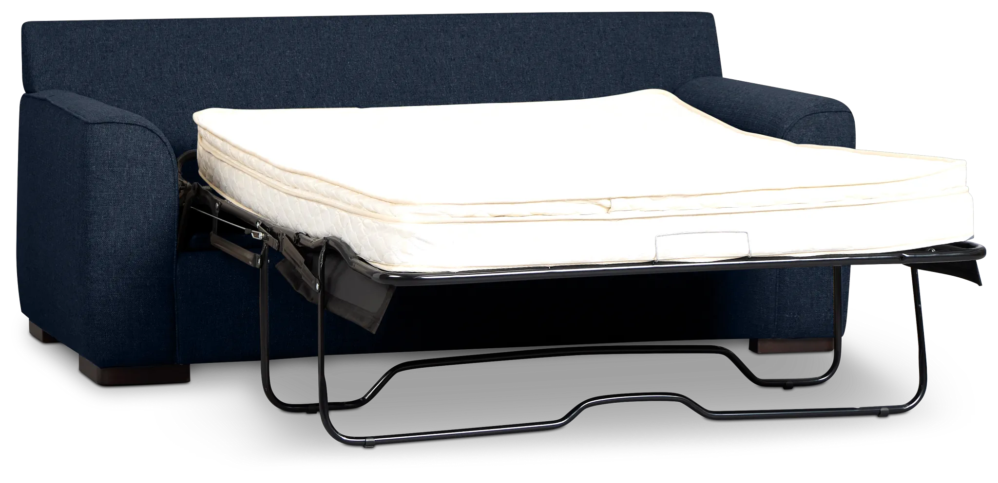 Sinclair Dark Blue Fabric Innerspring Sleeper
