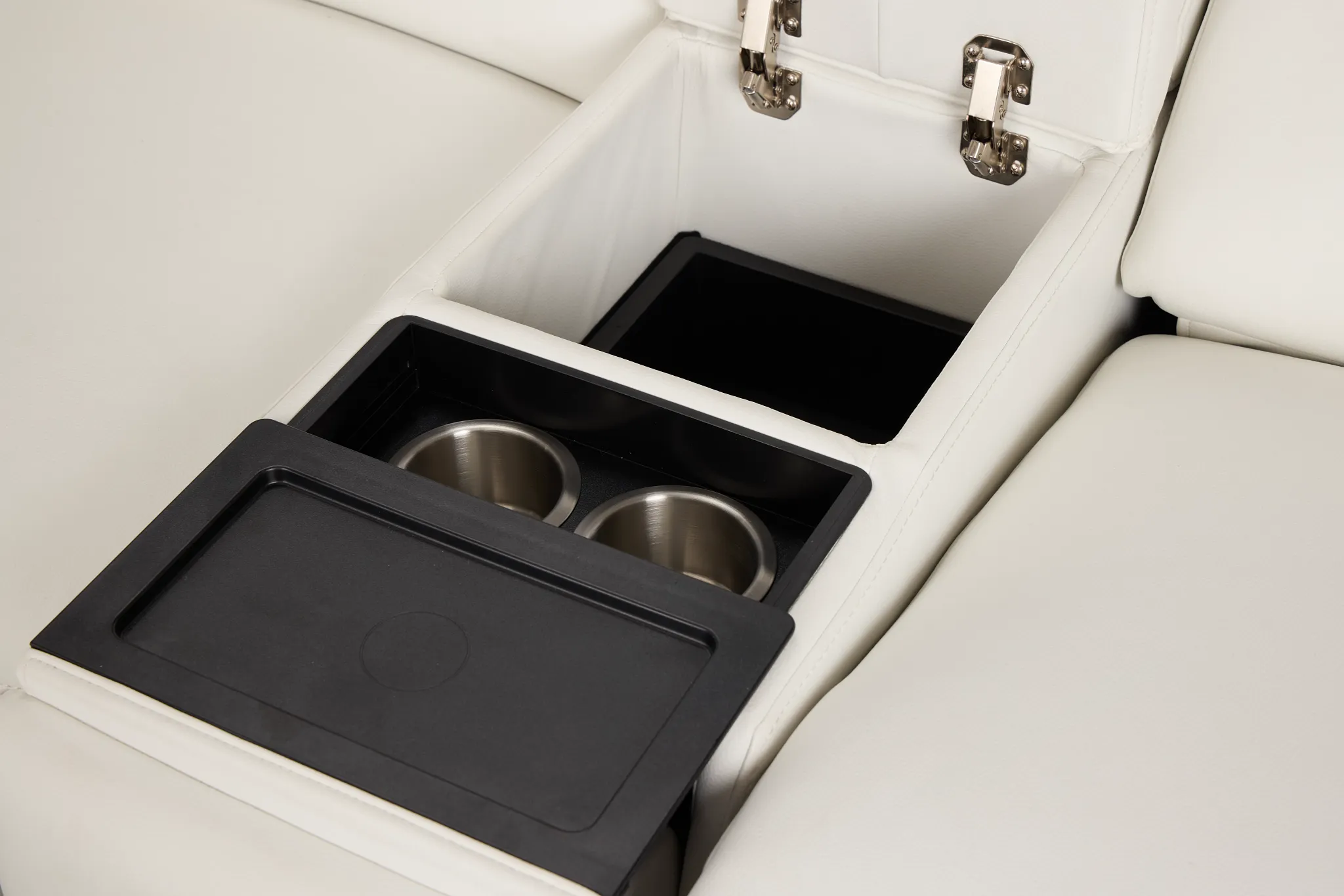 Melody White Micro Large Triple Power Reclining Two-arm Sectional