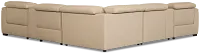 Flexsteel Brodie Taupe Lthr/vinyl Large Triple Power Reclining Two-arm Sectional