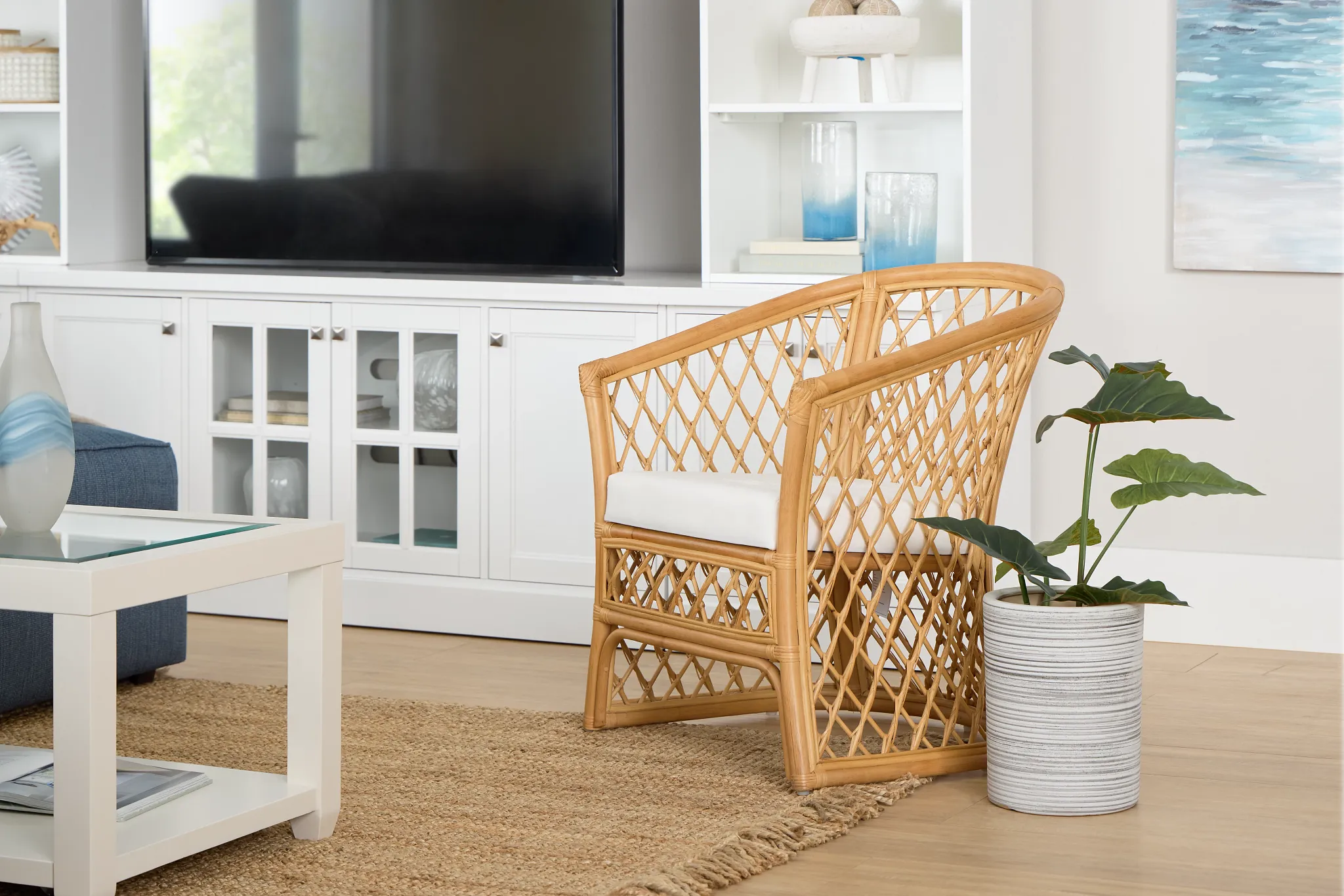 Aloha Light Tone Woven Accent Chair