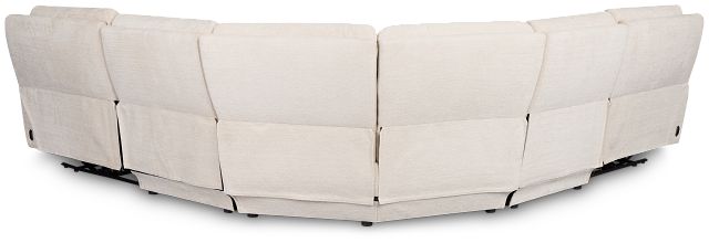 Bennett Light Beige Fabric Small Two-arm Power Reclining Sectional