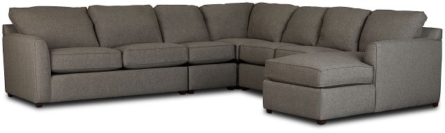 Asheville Brown Cool Mfoam Right Chaise Memory Foam Sleeper Sectional (3)