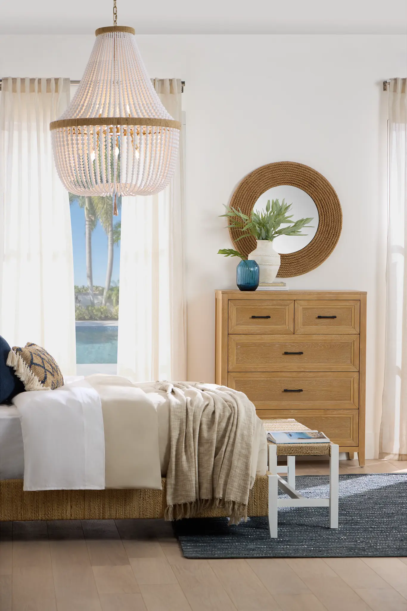 Nantucket Light Tone Woven Panel Bed Nantucket Light Tone Woven Panel Bed