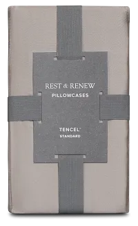 Rest & Renew Tencel Gray 300 Thread Set Of 2 Pillowcases