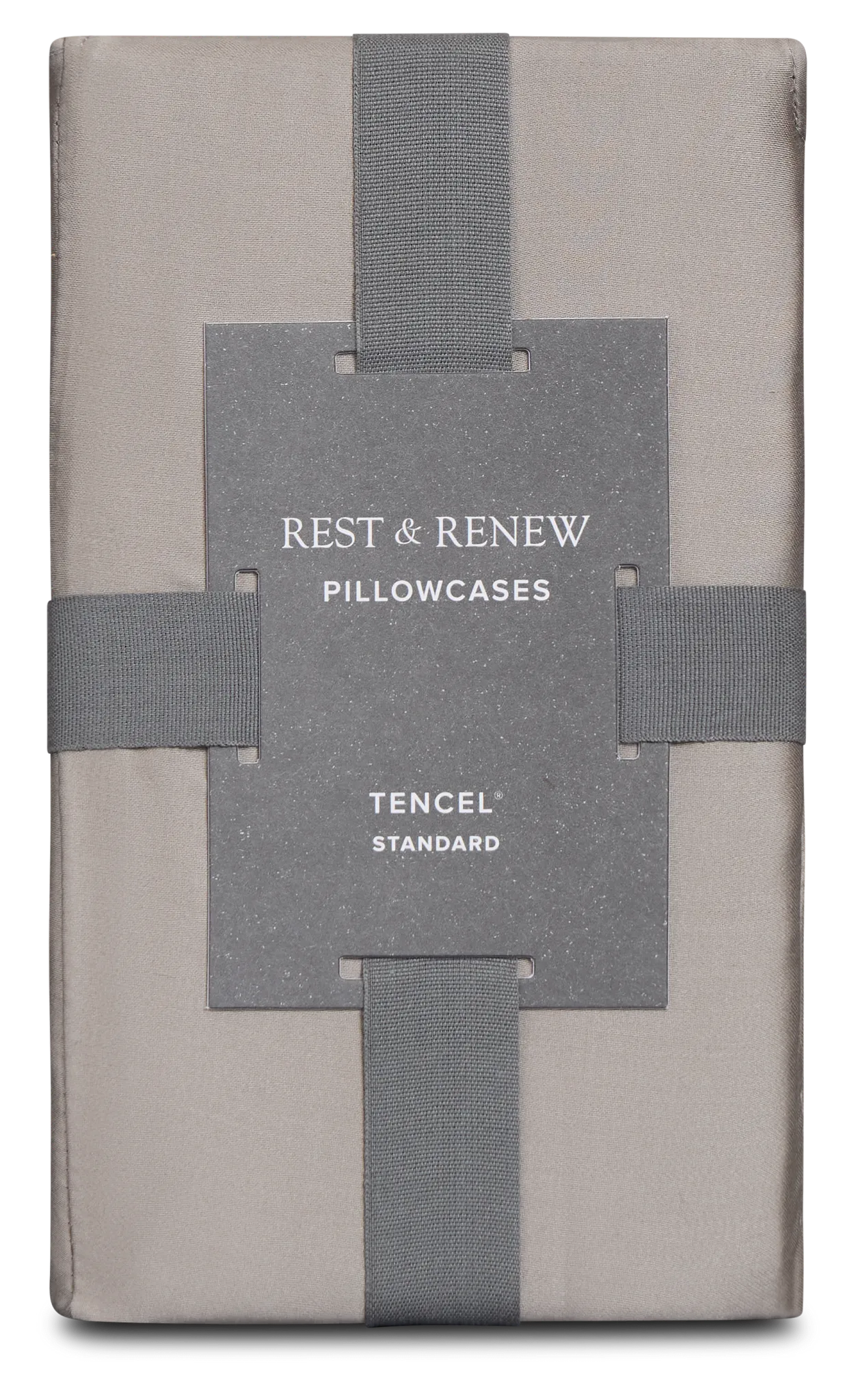 Rest & Renew Tencel Gray 300 Thread Set Of 2 Pillowcases