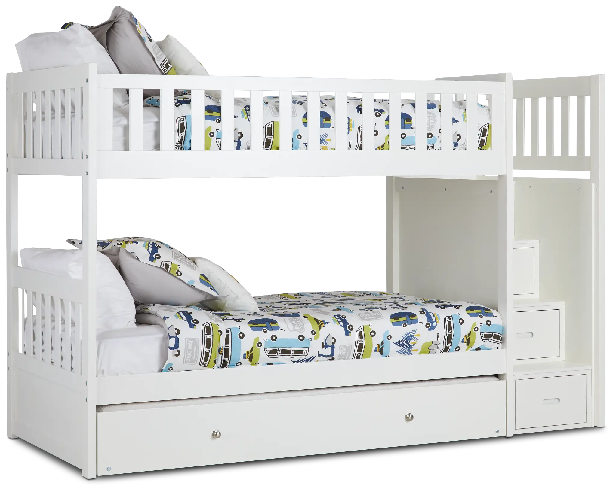 Bailey White Trundle Bunk Bed Bailey White Trundle Bunk Bed