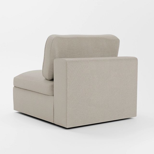 Destin Suave Beige Fabric Swivel Chair