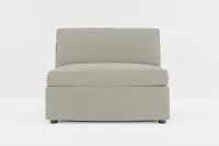 Destin Elite Gray Fabric Armless Chair