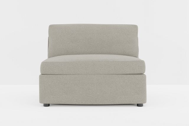 Destin Elite Gray Fabric Armless Chair