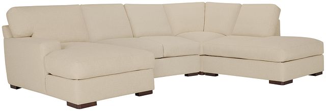 Veronica Khaki Down Small Right Bumper Sectional