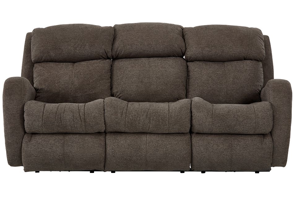 Finn Brown Fabric Reclining Sofa Living Room Sofas Finn Brown Fabric Reclining Sofa