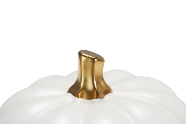 Pumpkin White Medium Tabletop Accessory