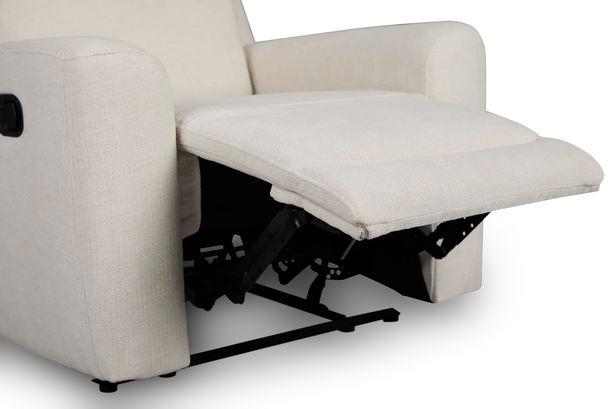 Dean White Fabric Recliner