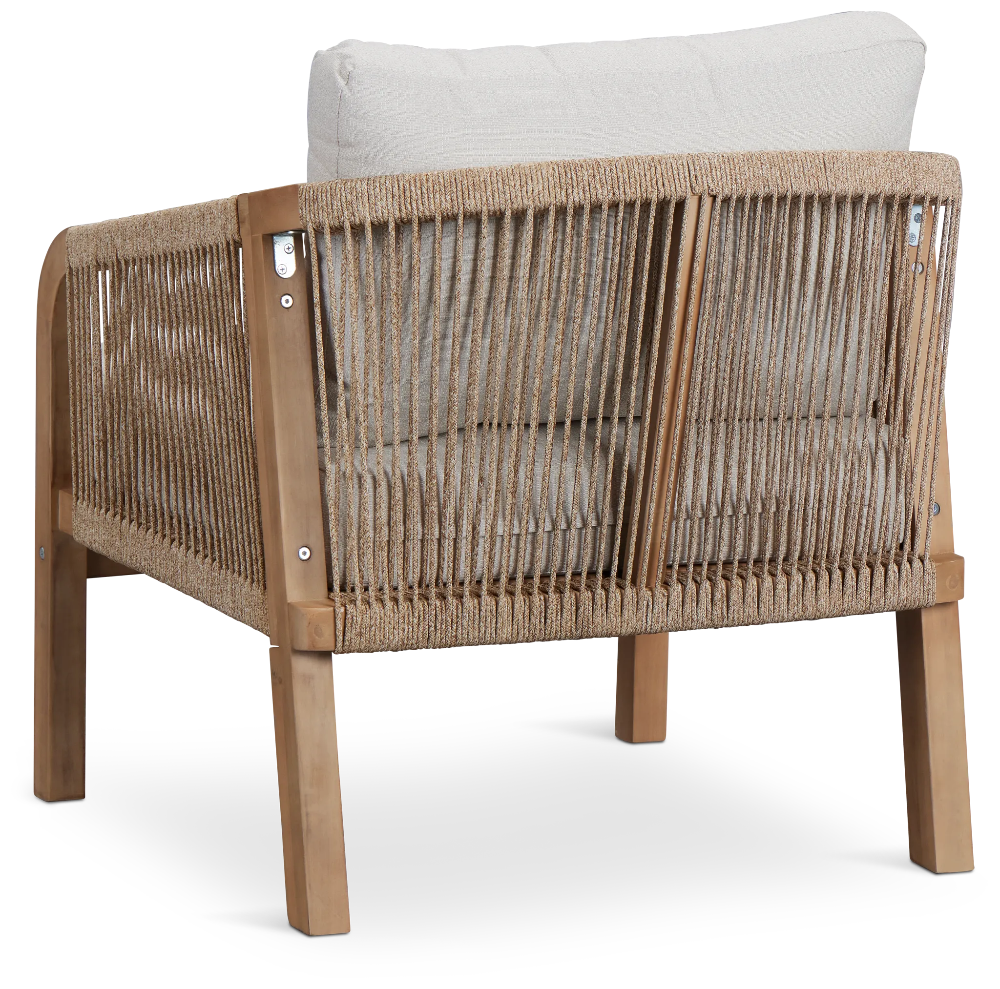 Laguna Light Tone Chair With Gray Cushion