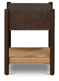 Santorini Dark Tone Woven Nightstand