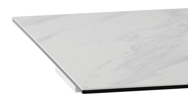 Monaco White Ceramic Rectangular Table