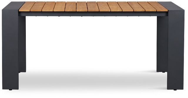 Sunrise Dark Gray Teak 65" Rectangular Table