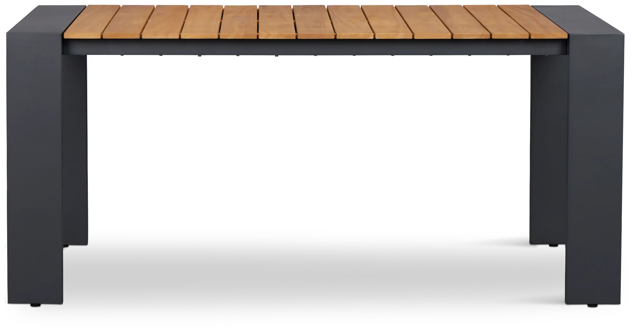 Sunrise Dark Gray Teak 65" Rectangular Table