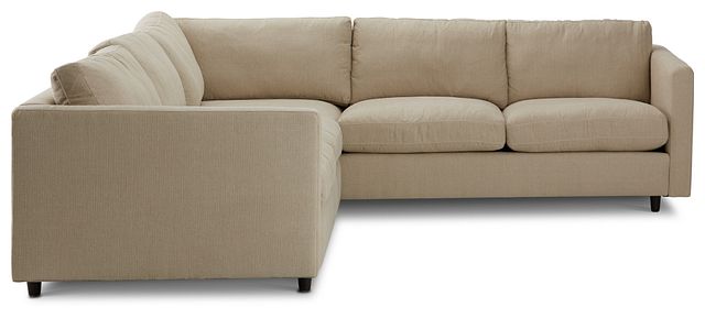 Simone Beige Fabric Small Two-arm Sectional (1)
