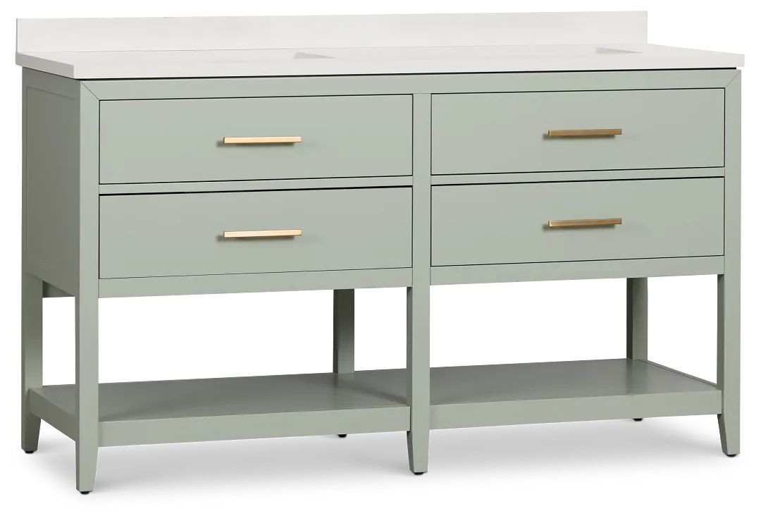 Alden Green 60" Double Bathroom Vanity