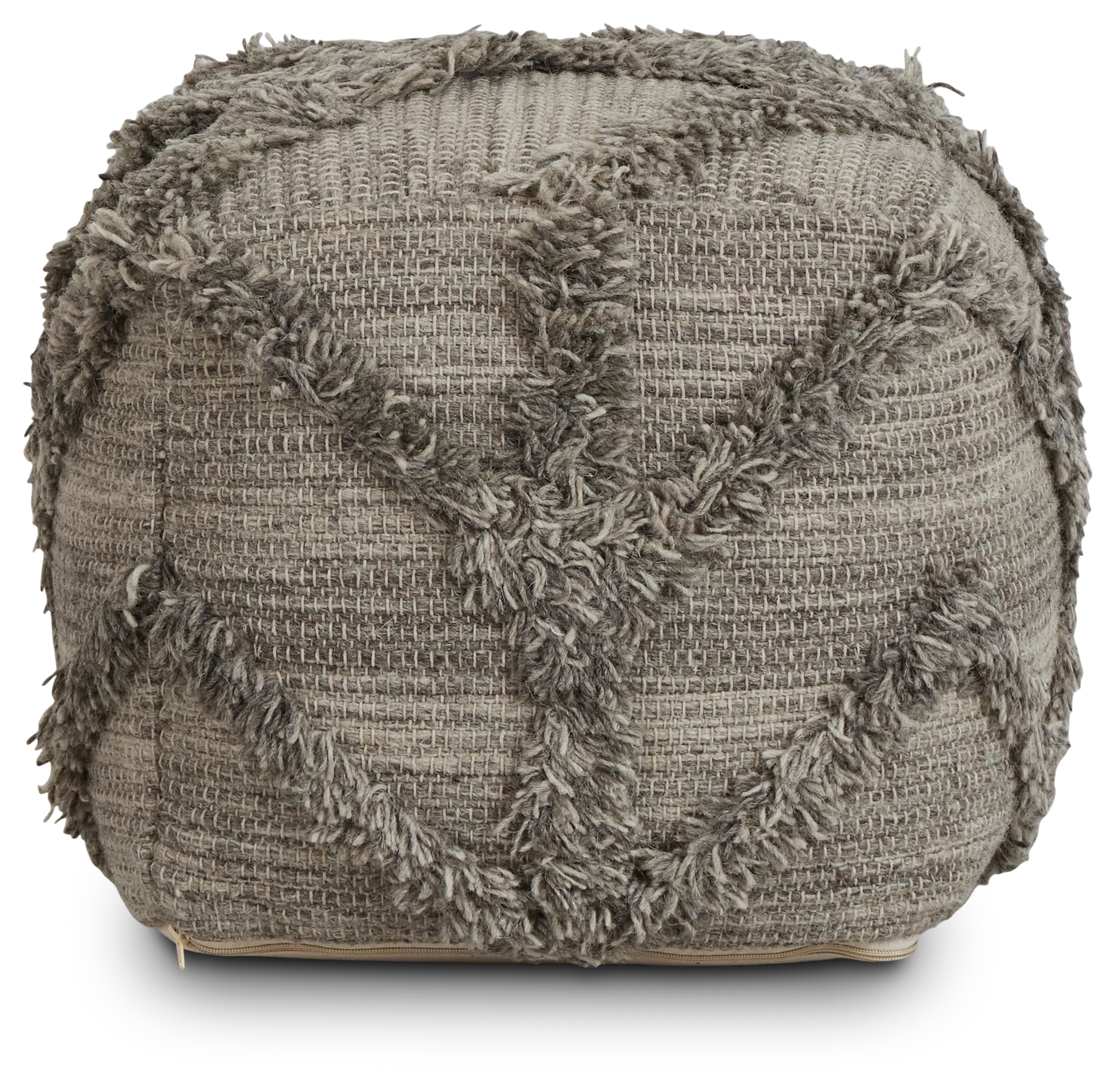 Olfen Gray Large Accent Pouf