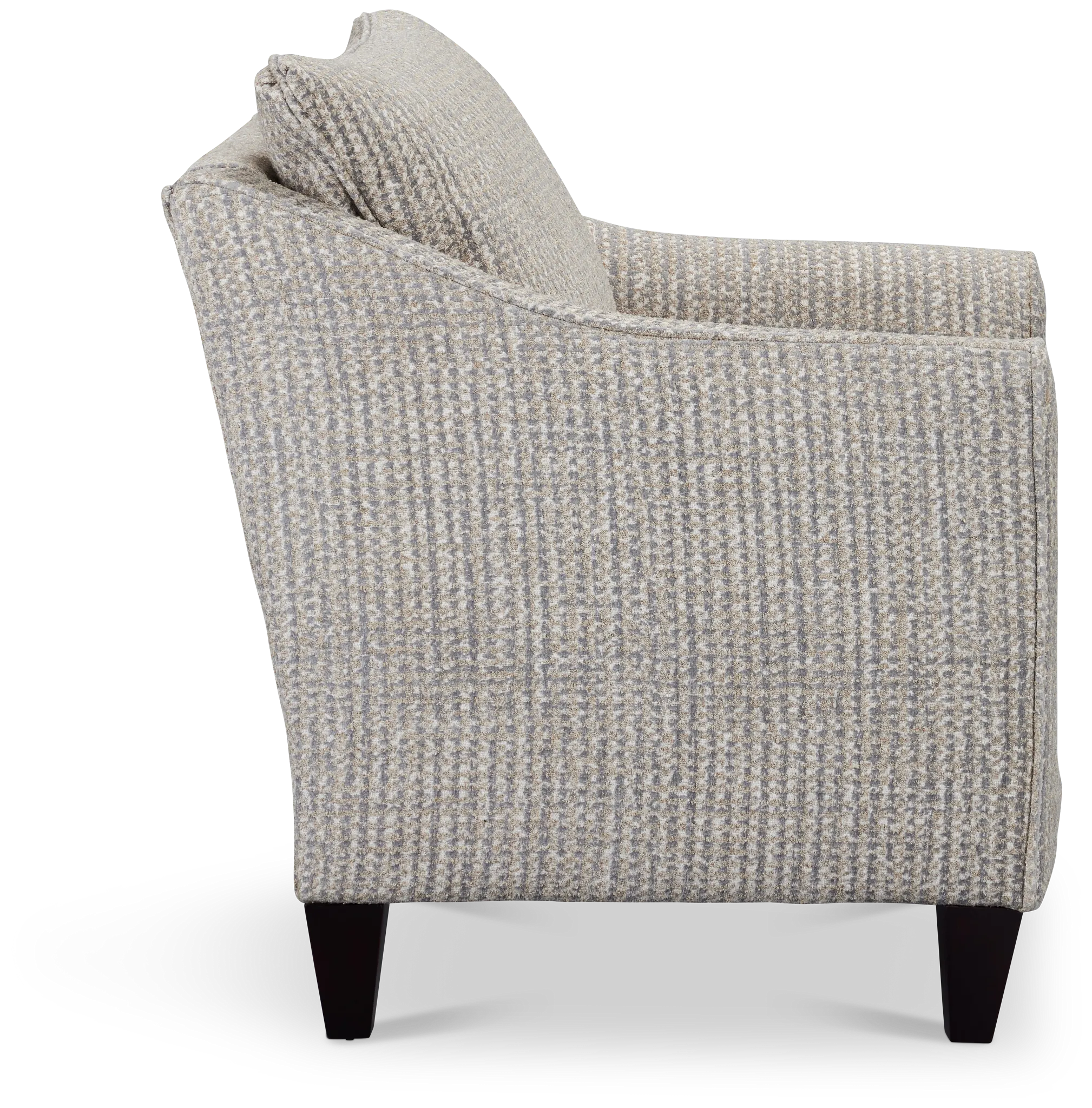 Webcam Gray Fabric Accent Chair