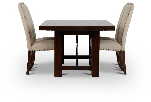 Napa Dark Tone Table & 4 Upholstered Chairs (4)