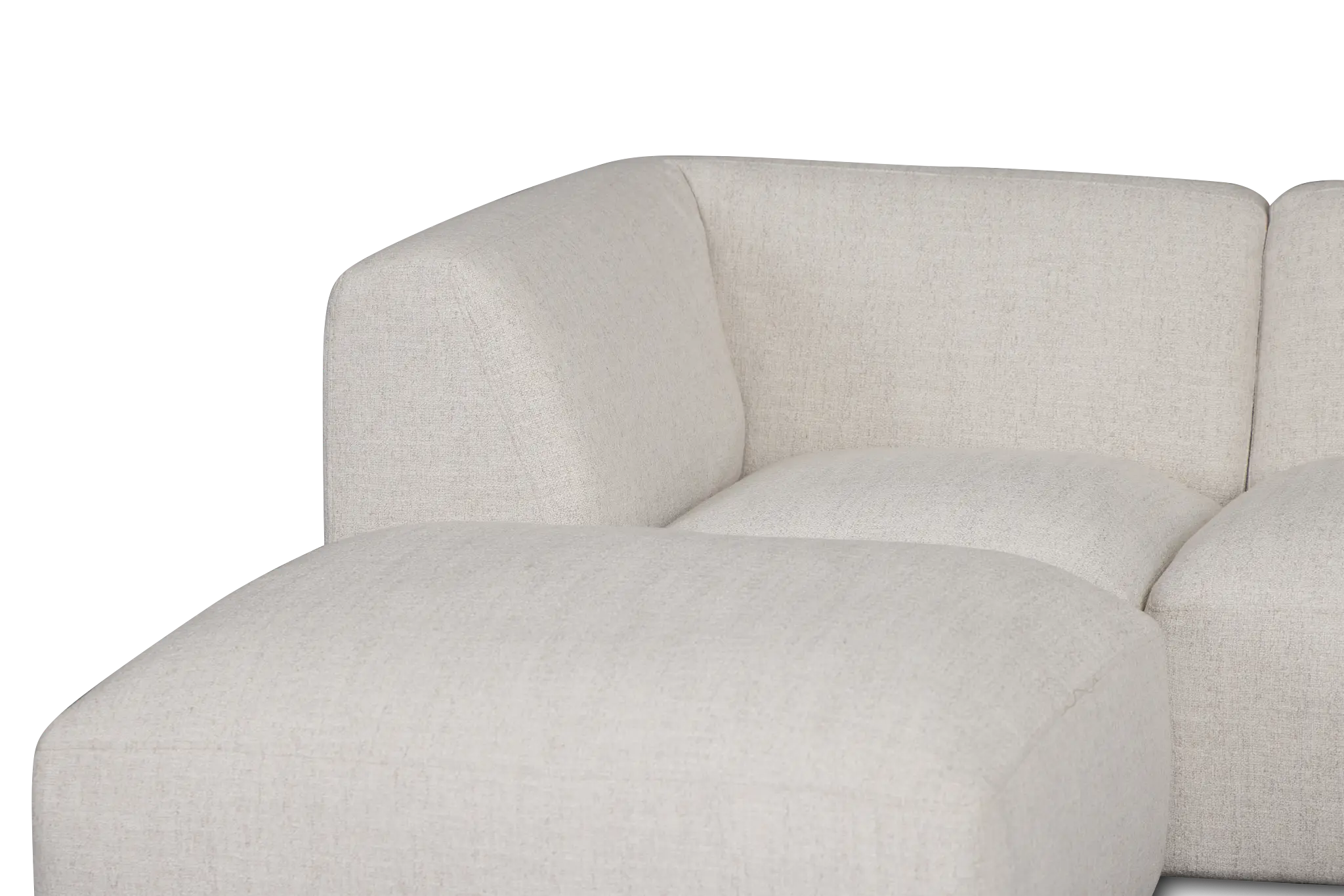 Baylor Light Beige Fabric 4-piece Left Facing Bumper Sectional Baylor Light Beige Fabric 4-piece Left Facing Bumper Sectional