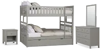 Charleston Gray Bunk Bed Storage Bedroom