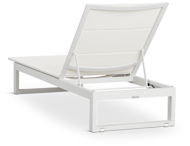 Anguilla White Cushioned Chaise