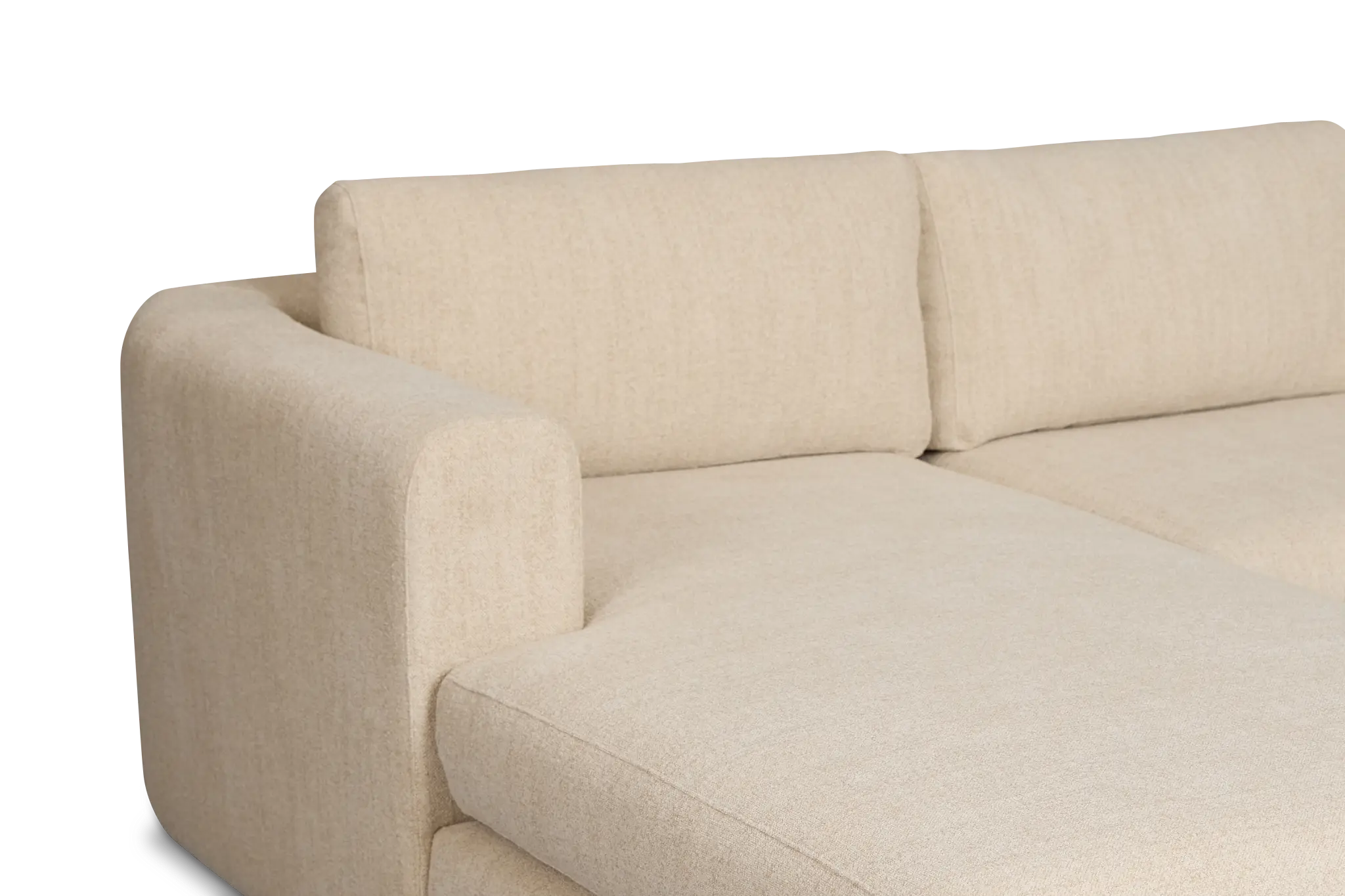 Alma Light Beige Fabric Medium Left Chaise Sectional Alma Light Beige Fabric Medium Left Chaise Sectional
