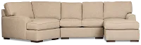Sinclair Brown Fabric Right Chaise Cuddler Sectional