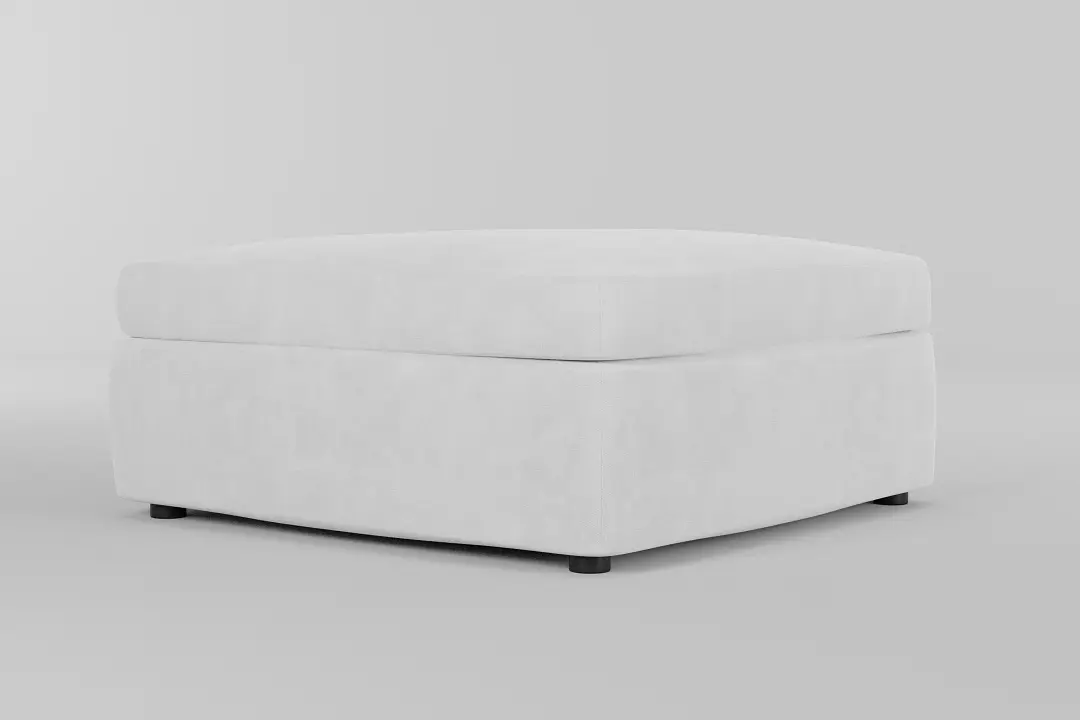 Destin Peyton White Fabric Cocktail Ottoman Destin Peyton White Fabric Cocktail Ottoman