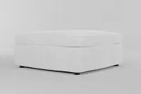 Destin Peyton White Fabric Cocktail Ottoman