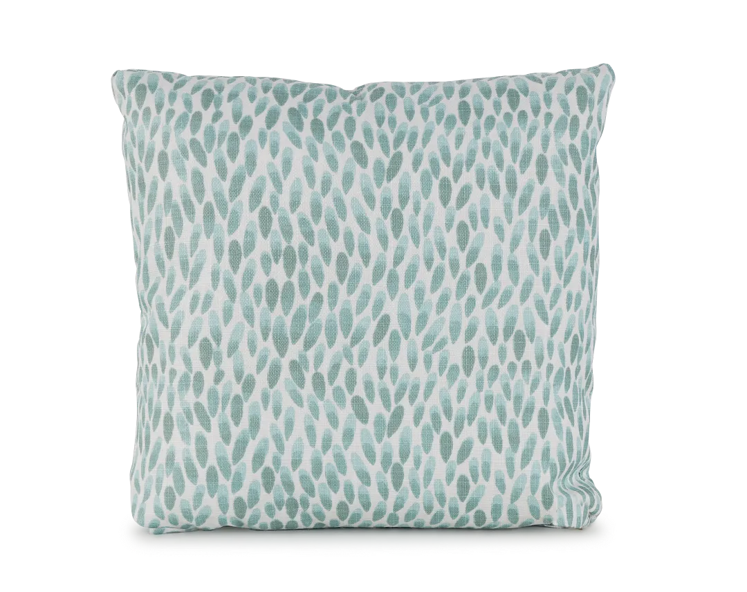 Lotus Light Blue 18" Indoor/outdoor Square Accent Pillow