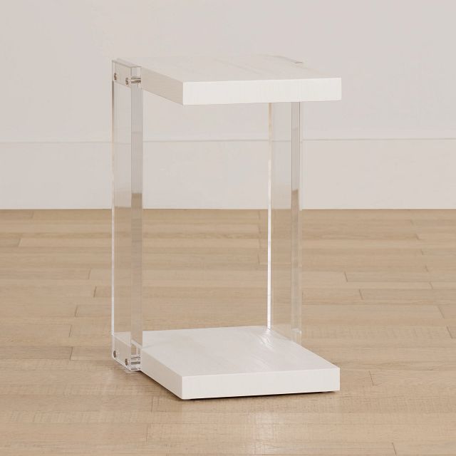 Gables White Rect Accent Table