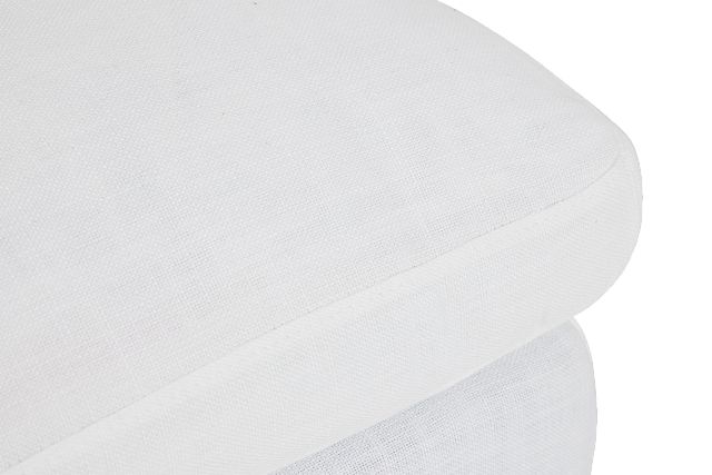 Willow White Fabric Ottoman