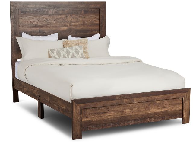 Ollie Dark Tone Panel Bed