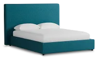 Grayton Elite Teal 54" Upholstered Platform Bed