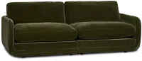Jules Green Velvet 2 Piece Modular Sofa