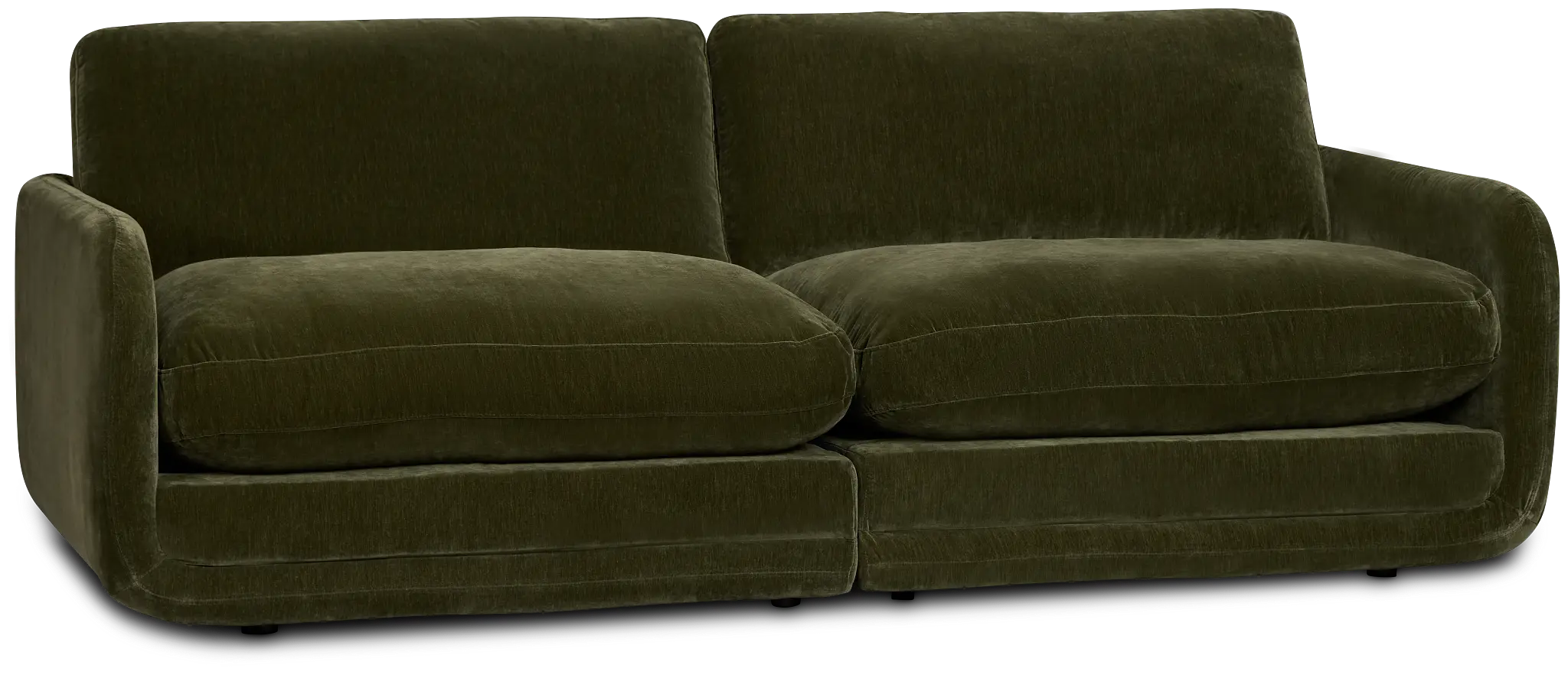 Jules Green Velvet 2 Piece Modular Sofa Jules Green Velvet 2 Piece Modular Sofa