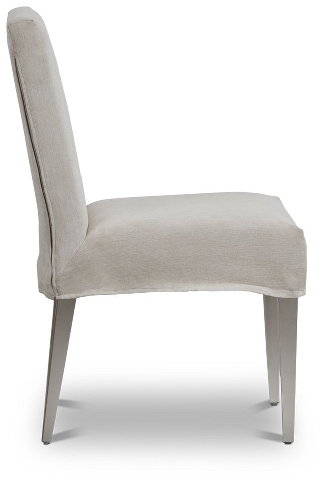 Jett Gray Slipcover Side Chair