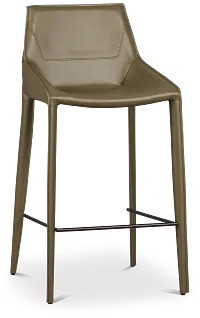 Wayne Dark Green 27" Upholstered Barstool