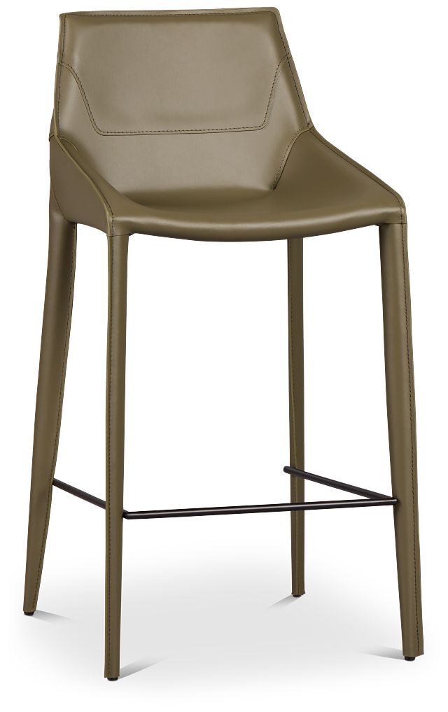 Wayne Dark Green 27" Upholstered Barstool