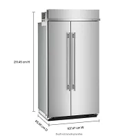 Kitchenaid 742 Series Stainless Steel 42" Built In Side By Side Refrigerator